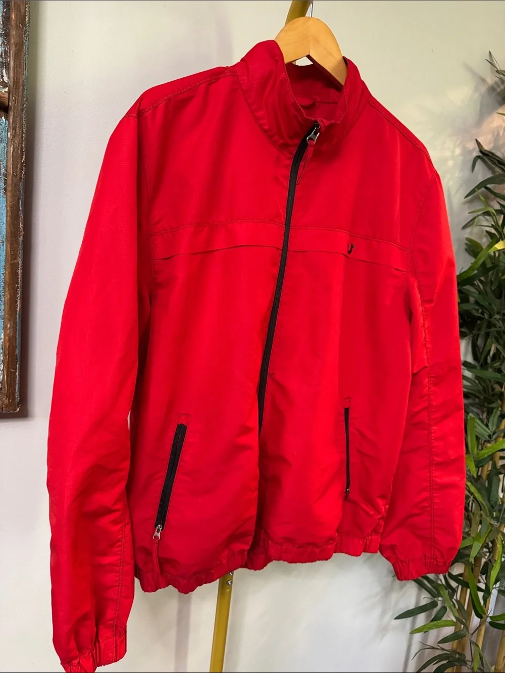 True Religion Men’s Red Windbreaker Jacket